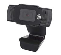 Fotocamera Web Manhattan USB Full HD 2MP 1080p con Clip Nero