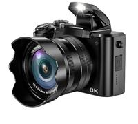 Fotocamere digitali 8K con messa a fuoco automatica, fotocamera professionale WiFi da 88 MP con fotocamera fotografica con zoom digitale 16X a doppio obiettivo con touch screen Vlogging