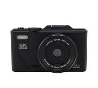 Fotocamere Digitali per la Fotografia, 5k UHD 75MP 18x Digital Zoom WiFi Vlogging Camera con Schermo Flip da 3 '', Videocamera Digitale da Viaggio Compatta Anti Shake per gli (BLACK)