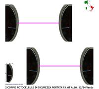 COPPIA FOTOCELLULE DI SICUREZZA UNIVERSALI PER PROTEZIONE CANCELLI AUTOMATISMI