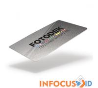 FOTODEK SI76-GL-A Lucido Colorato Bianco Core Id Carte Glitter Argento Pacco 100