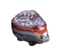 FOTOEV Cristallo Naturale Grezzo 1 Pezzo di mobili in Cristallo di Ghiaia Ruvida Riccio di Agata alla Moda for Artigianato