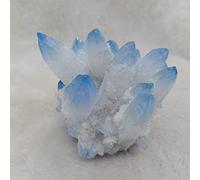 FOTOEV Cristallo Naturale Grezzo 1pc Naturale Blu Cristalli Quarzo Cluster Freeform Reiki Stones Room Home Office Acquario Decorazione Accessori Gemstone Lucky Stone (Size : 250-300g)