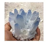 FOTOEV Cristallo Naturale Grezzo 1pc Naturale Blu Cristallo Cluster Pietra arredi geomantici smagnetizzazione Radiazione Trasferimento di Energia Ornamenti Blu Pietra Colorata (Size : 430-450g)