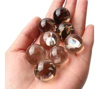 FOTOEV Cristallo Naturale Grezzo Commercio all'Ingrosso Quarzo fumé Naturale Perline Angelo Aura Quarzo Arcobaleno Colore Mini Sfera 20mm 8pz