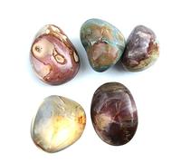 FOTOEV Cristallo Naturale Grezzo Cristalli Naturali Freeform Ocean Jasper Palm Stone 60G-200G 1pc Adatto for la Decorazione di mobili (Color : 130g-150g 1pc)