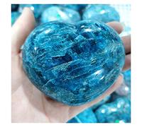 FOTOEV Cristallo Naturale Grezzo Cristallo di Apatite Blu Grezzo Naturale Intagliato Cuore amorevole Pietra Reiki Cabochon Indie Room Decor for Regali Pietre di Quarzo (Size : 250-300g)