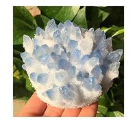 FOTOEV Cristallo Naturale Grezzo Home Decor 1pc Cristalli Blu Naturali Quarzo Cluster Freeform Reiki Stones Room Home Office Acquario Decorazione Accessori Pietra preziosa Reiki (Size : 500-550g)