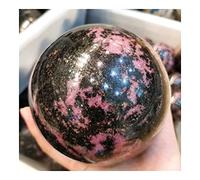FOTOEV Cristallo Naturale Grezzo Quarzo Naturale Rosa Rhodonite Pietre preziose Palla Sfera Grande Ornamento di Cristallo Decorazioni for la casa Soggiorno Collezioni (Size : 1.9-2.2kg)