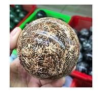 FOTOEV Cristallo Naturale Grezzo Sfere di Cristallo di Quarzo Naturale astrofillite Arancione fuochi d'artificio Pietra Campione Sfera Ornamento for la Decorazione (Size : 7-8cm)