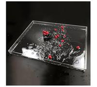 Fotografare gli attrezzi, Serbatoio d'acqua in acrilico, vassoio for riprese cosmetiche, serbatoio trasparente for acque poco profonde, vassoio portaoggetti for fotografia con altezza 6/10 cm(100x80x6