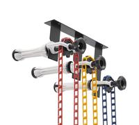 Fotografia 3 Rotoli Montaggio A Parete Supporto Manuale Sfondo Con 3 Ganci Per Studio Foto, Diametro Tubo 4,8 cm per Carta & PVC, Sospensione Sfondo con Catena & Peso, 3 Assi