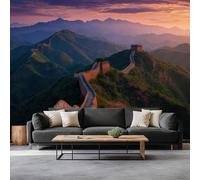 Fotografia Alba Grande Muraglia Carta da Parati In Tessuti non Tessuti 350 x 256 cm Murali, Colore Arancione Fotomurale Murale Soggiorno Camera da Letto Cameretta Dei Bambini Decorazione