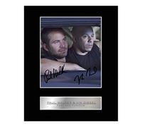 Fotografia autografata e incorniciata di Paul Walker e Vin Diesel in Fast and Furious