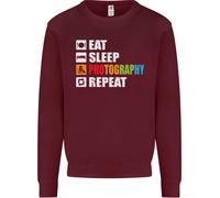 Fotografia Eat Sleep Fotografo Divertente Bambini Felpa Maglione