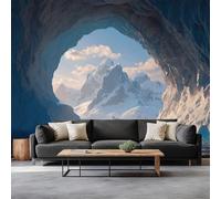 Fotografia Grotta Di Iceberg Carta Da Parati 3D Fotomurale Murali 200 x 140 cm, Moderna Fotomurali Murales Bianco Poster Decorazione Da Muro - Soggiorno Divano Tv Hotel A Tema Corridoio