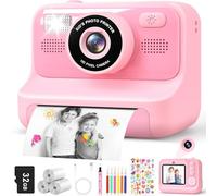 Fotografia istantanea per bambini, 1080P HD Video Selfie Fotocamera per Bambini con Scheda da 32 GB e Carta fotografica Stampata