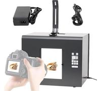 Fotografia Light Box per gioielli, Softbox professionale per studio fotografico con 6 modalità di commutazione della sorgente luminosa e staffa di fissaggio per fotocamera rimovibile, supporto B350