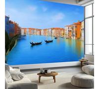 Fotografico Canal Grande Venezia Italia Carta Da Parati 3D Fotomurale 250 x 175 cm Blu Murali, Per Soggiorno Divano Tv Hotel A Tema Corridoio Di Lusso Sfondo Dipinto Murale