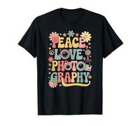 Fotografo anni '60 anni '70 Hippie Retro Pace Amore Fotografia Maglietta