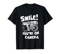 Fotografo Divertente, Sorridi Sei sulla Fotocamera, Pellicola Fotografica Maglietta