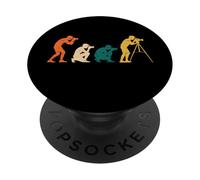 Fotografo evoluzione fotocamera Progress History Retro Lens PopSockets PopGrip Adesivo