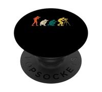 Fotografo evoluzione fotocamera Progress History Retro Lens PopSockets PopGrip Adesivo