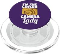 Fotografo Fotografia Citazione I'm The Crazy Camera Lady PopSockets PopGrip per MagSafe