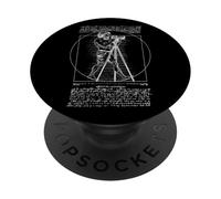 Fotografo Fotografia Uomo Vitruviano Leonardo Da Vinci PopSockets PopGrip Adesivo
