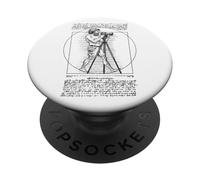 Fotografo Fotografia Uomo Vitruviano Leonardo Da Vinci PopSockets PopGrip Adesivo