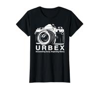 Fotografo Urbex Che documenta Il decadimento nel Rispetto della Storia Maglietta con Stampa Grafica Economica, Donna, Nero, XL