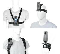 Fotoleey Kit di accessori per insta360 X5/X4/X3/X2, Ace Pro, Ace Compatibile con GoPro Hero 10, Hero 9/8/7/6, Include Clip per Zaino, Fascia Toracica, Fascia,Testa, Cainturino