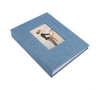 Fotolibro 5 x 7,6 cm con copertina in lino di alta qualità e 42 progettato per conservare 208 foto senza ingombro o disordine (blu)