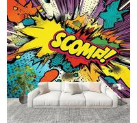 Fotomurale 200x140cm Modelli A Tema Fumetti Carta da Parati Murale Effetto 3D Tessuti Non Tessuti Colorato Muralo per Camera da letto Soggiorno Sfondo TV e Divano