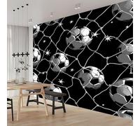 Fotomurale Calcio Carta da Parati Nero 3D Fotomurali In Tessuto Non Tessuto 450x315 Decorazione Parete Camere da Letto Soggiorno Pareti Murale Poster Giganti a-8151