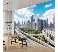 Fotomurale Cavalcavia Della Città Carta da Parati Paesaggio Architettonico 3D Fotomurali In Tessuto Non Tessuto 450x315 Parete Camere da Letto Soggiorno Pareti Murale Poster Giganti a-4975
