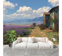 Fotomurale da Parete Casa In Pietra Dipinta In Campagna Decorazioni D'interni Pareti Camera De Letto Soggiorno 3D Carta Parati Pittura Artistica Tessuto Non Tessuto Murali Poster 400x280 cm