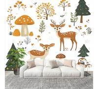 Fotomurale da Parete Cervo Sika Della Junglea Semplice Decorazioni D'interni Pareti Camera De Letto Soggiorno 3D Carta Parati Bianco Tessuto Non Tessuto Murali Poster 300x210 cm