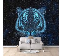 Fotomurale da Parete Tigre Galassia 500x280 cm Stampa 3D Animale Carta da Parati Fotografica Tessuto non Tessuto Senza Supporto Adesivo Facile da Installare Sala da Pranzo Corridoio Mural Poster