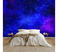 Fotomurale Fantasia Universo Pianeti Spazio Mistero 400 x 280 cm, Carta da parati Sfondo Murale - Decorazione Moderna Soggiorno Camera da letto Sala Ufficio Blu Scuro