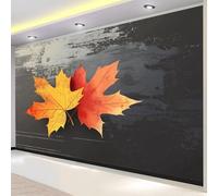 Fotomurale Foglia D'acero Rossa Carta da Parati Autunno 3D Fotomurali In Tessuto Non Tessuto 200x140 Decorazione Parete Camere da Letto Soggiorno Pareti Murale Poster a-2962