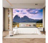 Fotomurale Montagne Carta da Parati Paesaggio Rurale Della Fattoria 3D Fotomurali In Tessuto Non Tessuto 250x175 Decorazione Parete Camere da Letto Soggiorno Pareti Murale Poster Giganti a-2931