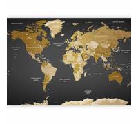 Fotomurale murando Carta da parati 150x105 cm TNT Murale alla moda Decorazione da Muro XXL Poster Gigante Design Carta per pareti Mappa del Mondo Continente k-A-0092-a-a