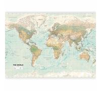 Fotomurale murando Carta da parati 200x140 cm TNT Murale alla moda Decorazione da Muro XXL Poster Gigante Design Carta per pareti Mappa del mondo Karte Kontinente k-A-0091-a-d