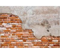 Fotomurale Muro di Mattoni Rossi Retrò Carta da Parati Rurale 3D Fotomurali In Tessuto Non Tessuto 400x280 Decorazione Parete Camere da Letto Soggiorno Pareti Murale Poster Giganti a-8598