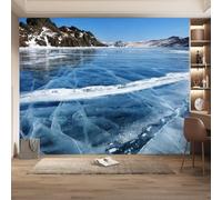Fotomurale Paesaggio Carta da Parati Lago Inverno 3D Fotomurali In Tessuto Non Tessuto 200x140 Decorazione Parete Camere da Letto Soggiorno Pareti Murale Poster a-2850