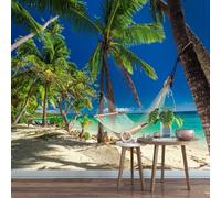 Fotomurale Palma Dell'oceano Carta da Parati Spiaggia 3D Fotomurali In Tessuto Non Tessuto 250x175 Decorazione Parete Camere da Letto Soggiorno Pareti Murale Poster Giganti a-9979