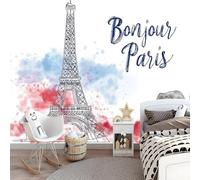 Fotomurale Parigi Carta da Parati Arte 3D Fotomurali In Tessuto Non Tessuto 350x256 Decorazione Parete Camere da Letto Soggiorno Pareti Murale Poster Giganti a-3525