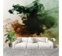 Fotomurale Progettazione Del Fluido Nebulizzante Murale in Tessuto Non Tessuto Poster Gigante 250x175 cm Marrone Verde Carta da Parati per Diverse Stanze Carta da Parete, Murale Alla Moda