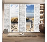 Fotomurale Spiaggia Dell'oceano Carta da Parati Mattoni di Pietra 3D Fotomurali In Tessuto Non Tessuto 300x210 Decorazione Parete Camere da Letto Soggiorno Pareti Murale Poster Giganti a-2476